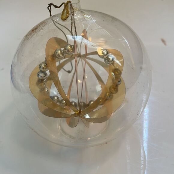 Vtg Resl Lenz Sphere Glass Ball Diorama  West Germany Christmas Ornament - Picture 2 of 4